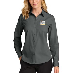 Port Authority® Women's Long Sleeve Nailhead Easy Care Shirt - Authorized Dealer