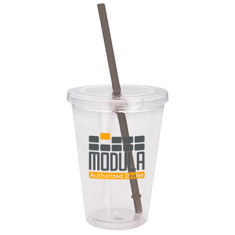 Clear Tumbler with Colored Lid - 18 oz. - Authorized Dealer